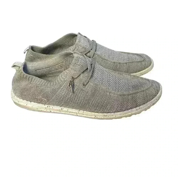 Hey Dude WALLY light grey Round Toe Slip On Casual Comfort Shoes Men 11 - Picture 3 of 9